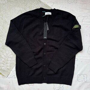 Stone Island Black Knit Cardigan